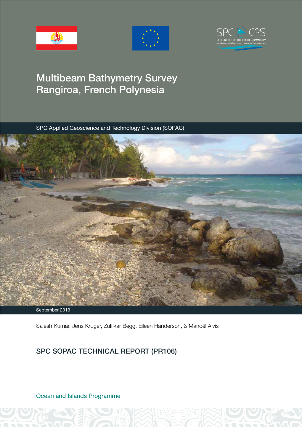 Multibeam Bathymetry Survey Rangiroa, French Polynesia