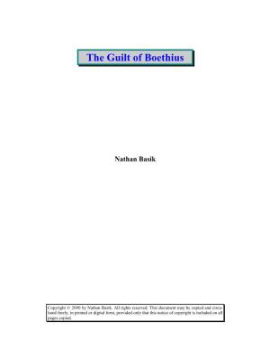 The Guilt of Boethius