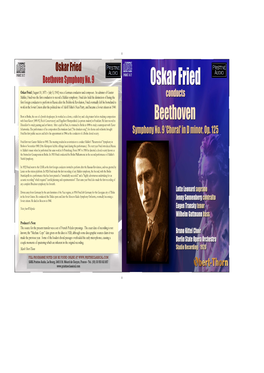Oskar Fried L PASC 317 Beethoven Symphony No