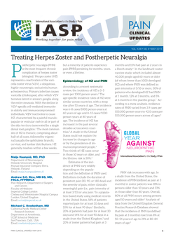 Treating Herpes Zoster and Postherpetic Neuralgia