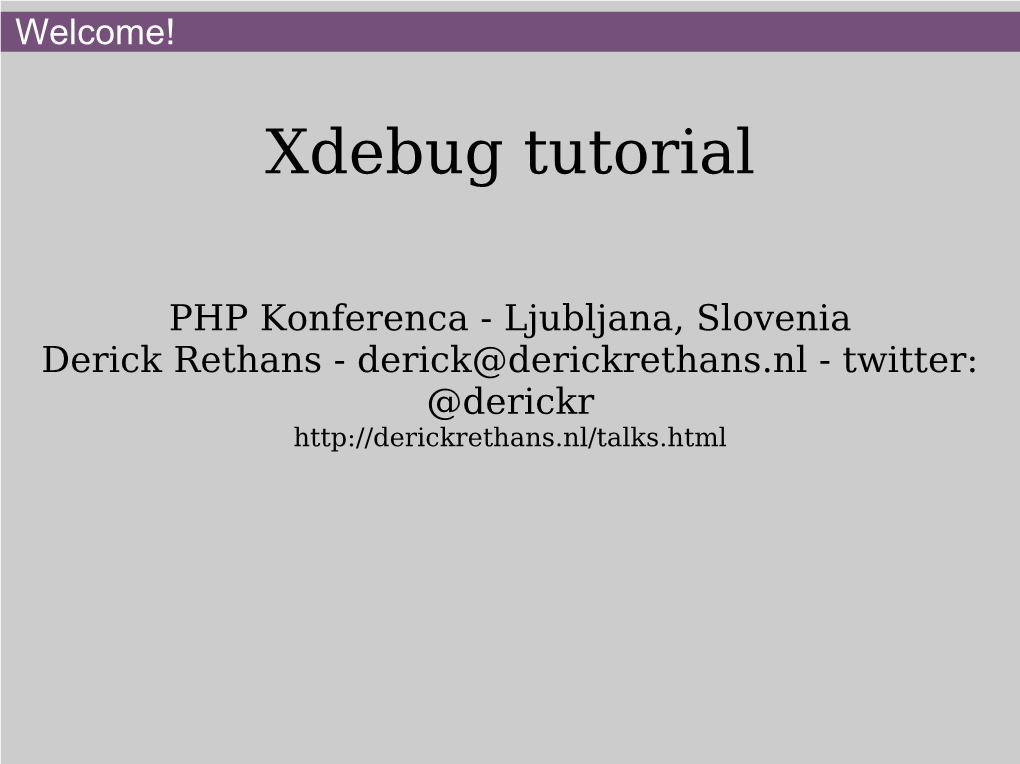 Xdebug Tutorial