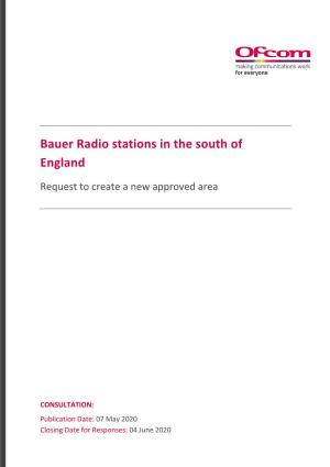 Consultation: Bauer Radio Stations in the South of England