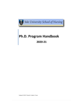 Phd Handbook