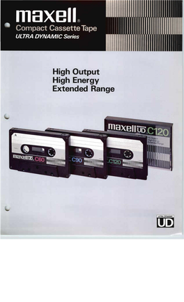Maxell Compact Cassette Tape Ultra Dynamic Series