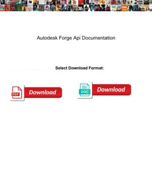 Autodesk Forge Api Documentation