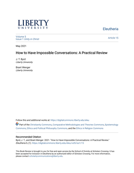 How to Have Impossible Conversations: a Practical Review