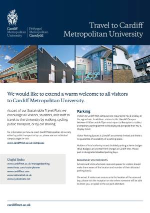Travel to Cardiff Metropolitan University
