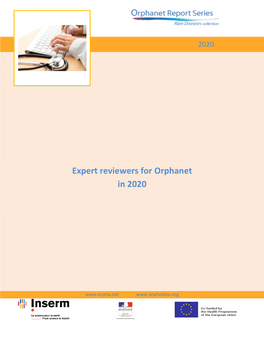Expert Reviewers for Orphanet in 2020 2
