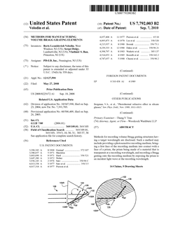 (12) United States Patent (10) Patent No.: US 7,792,003 B2 Volodin Et Al