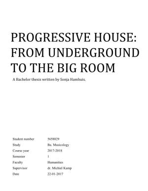 Progressive House: from Underground to the Big Room