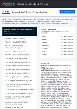 857 Bus Time Schedule & Line Route