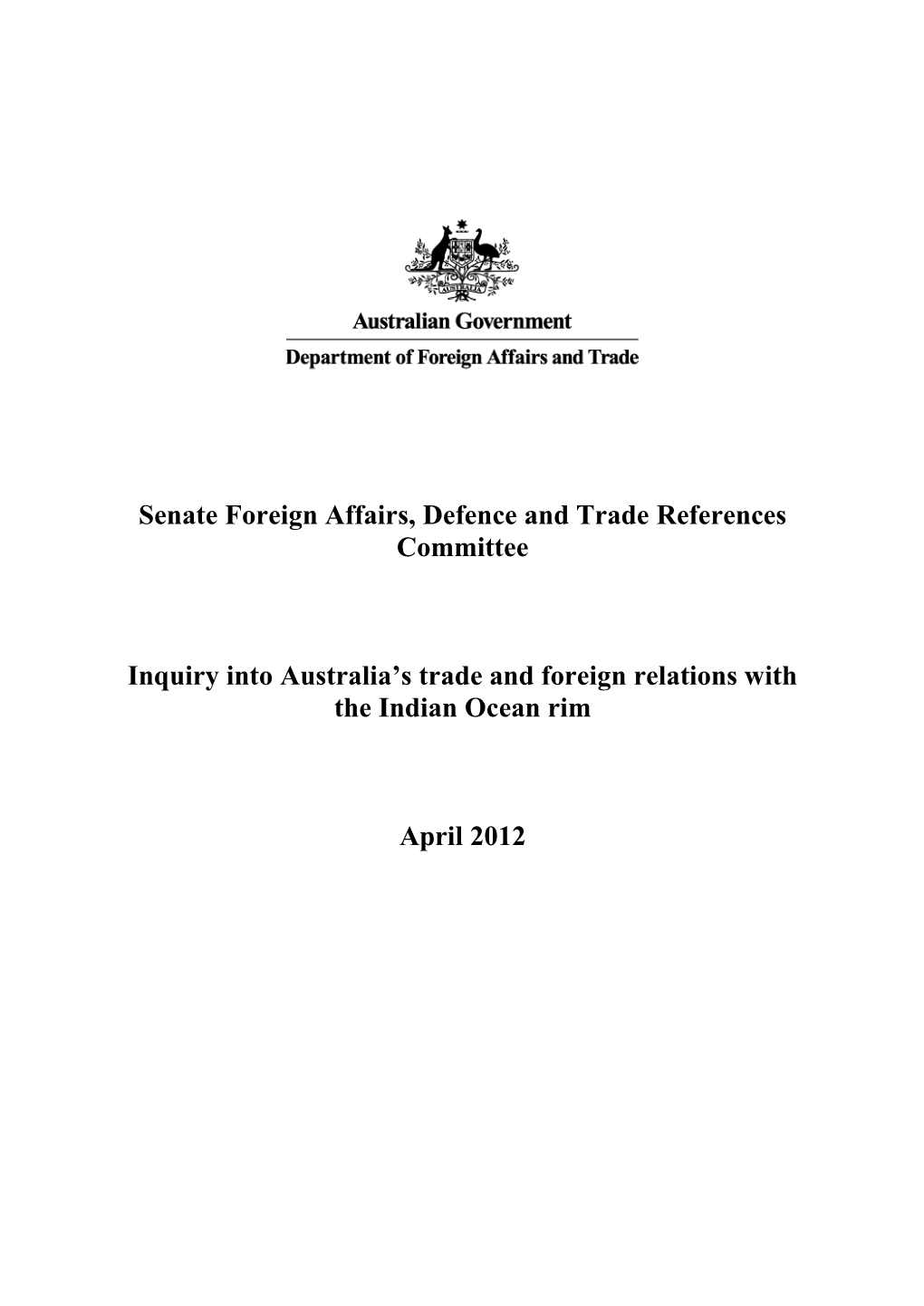 Senate Foreign Affairs, Defence and Trade References Committee
