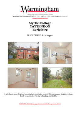 Myrtle Cottage YATTENDON Berkshire