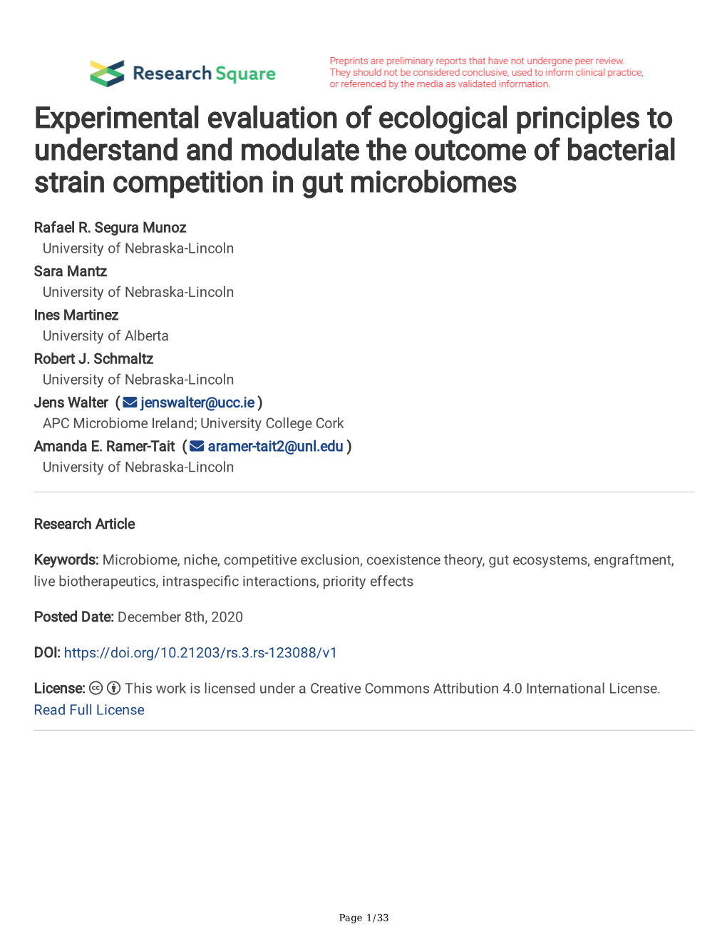 Experimental Evaluation of Ecological Principles to Understand and Modulate the Outcome of Bacterial Strain Competition in Gut Microbiomes