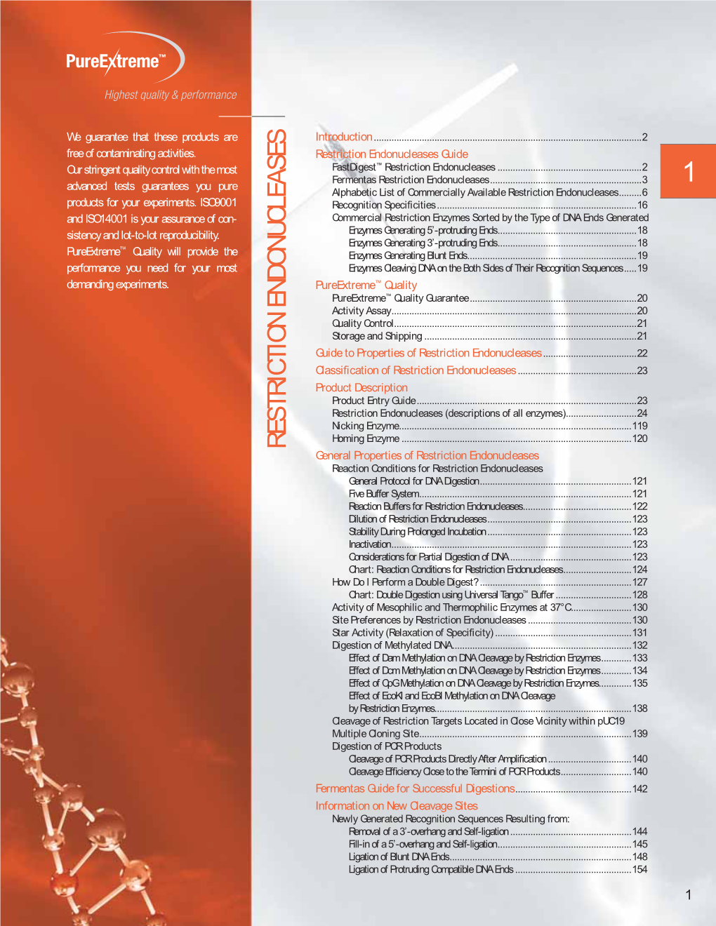 1. Restriction Endonucleases (® Fermentas 2006)