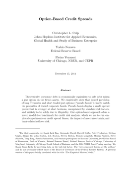 Option-Based Credit Spreads