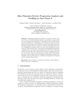 Progression Analysis and Profiling in Just Cause 2