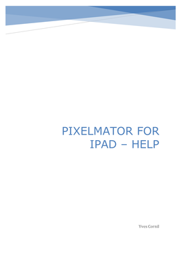 Pixelmator for Ipad – Help