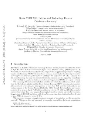 Space VLBI 2020: Science and Technology Futures Conference Summary