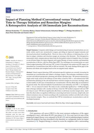 On Time to Therapy Initiation and Resection Margins: a Retrospective Analysis of 104 Immediate Jaw Reconstructions