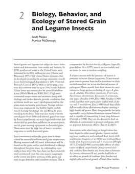 2 Biology, Behavior, and Ecology of Stored Grain and Legume Insects