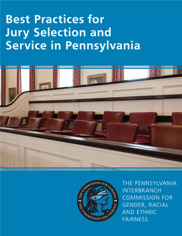 Best Practices for Jury Selection and Service in Pennsylvania