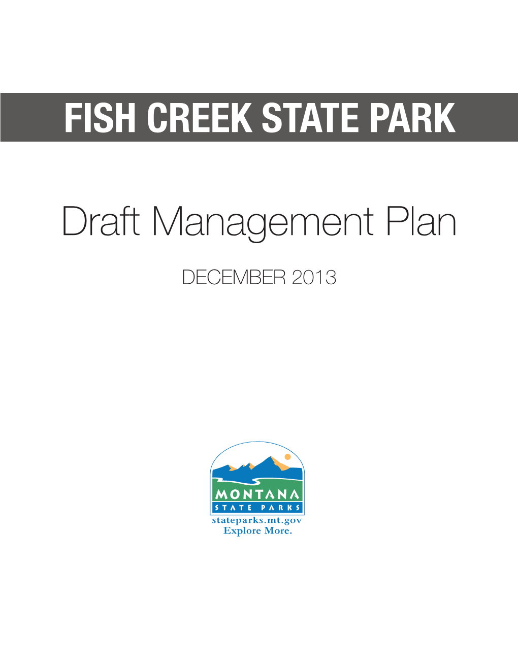 Fish Creek State Park Draft Management Plan