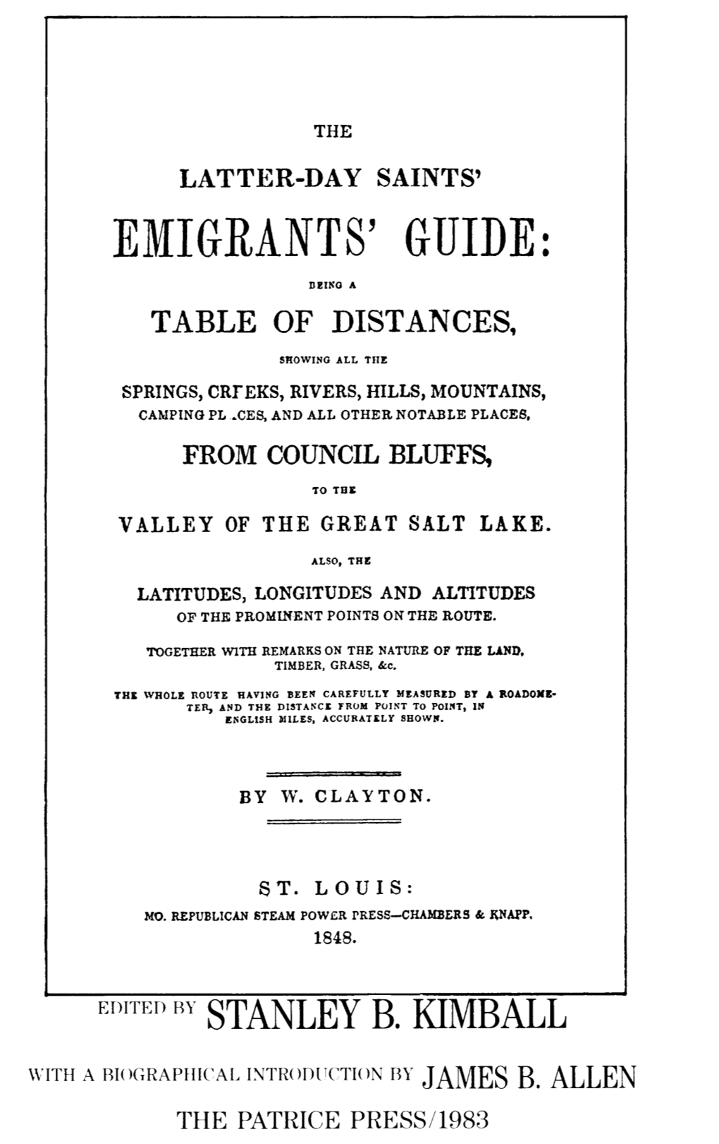Emigrants' Guide