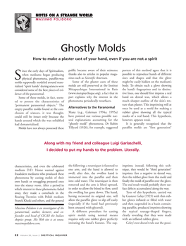 Ghostly Molds How to Make a Plaster Cast of Your Hand, Even If You Are Not a Spirit