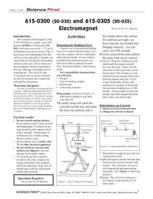 615-0300 (20-030) and 615-0305 (20-035) Electromagnet Written by Dr