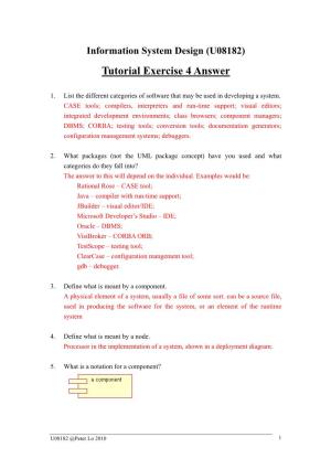 Tutorial Exercise 4 Answer