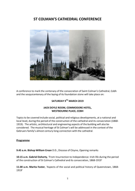 St Colman's Cathedral Conference