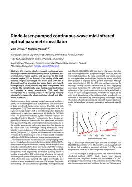 Diode-Laser-Pumped Continuous-Wave Mid-Infrared Optical Parametric Oscillator