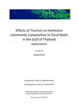 Effects of Tourism on Herbivore Community Composition in Coral Reefs in the Gulf of Thailand Diplomarbeit