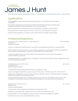 Qualifications Professional Experience