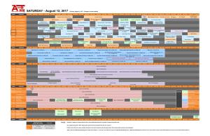 SATURDAY - August 12, 2017 (Version: August 4, 2017 - Changes in Black Outline)