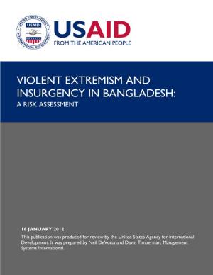 Violent Extremism and Insurgency in Bangladesh: a Risk Assessment