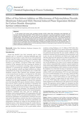 Effect of Non-Solvent Additive on Effectiveness of Polyvinylidene