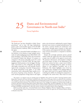 Dams and Environmental Governance in North-East India*