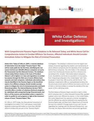 White Collar Defense and Investigations