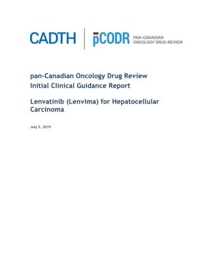 Pan-Canadian Oncology Drug Review Initial Clinical Guidance Report