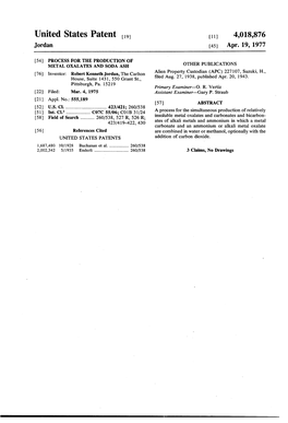 United States Patent to 11 4,018,876 Jordan 45 Apr
