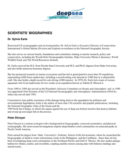 Scientists' Biographies