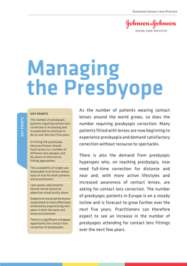 Managing the Presbyope