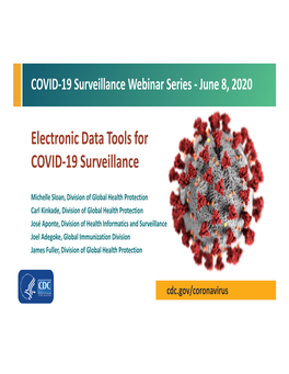 Electronic Data Tools for COVID-19 Surveillance