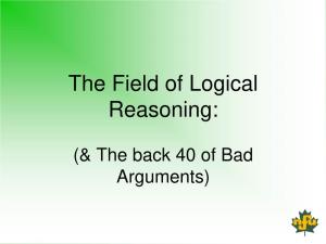 The Field of Logical Reasoning