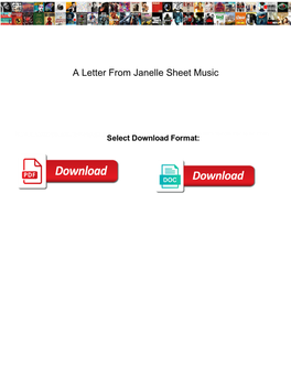 A Letter from Janelle Sheet Music
