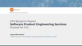 HFS Blueprint Report Software Product Engineering Services Excerpt for TCS