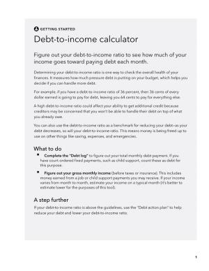 Debt-To-Income Calculator