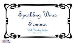 Sparkling Wines Class February 2014
